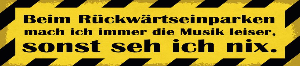 vianmo Holzschild 10x46 cm Beim Rückwärtseinparken mach ich