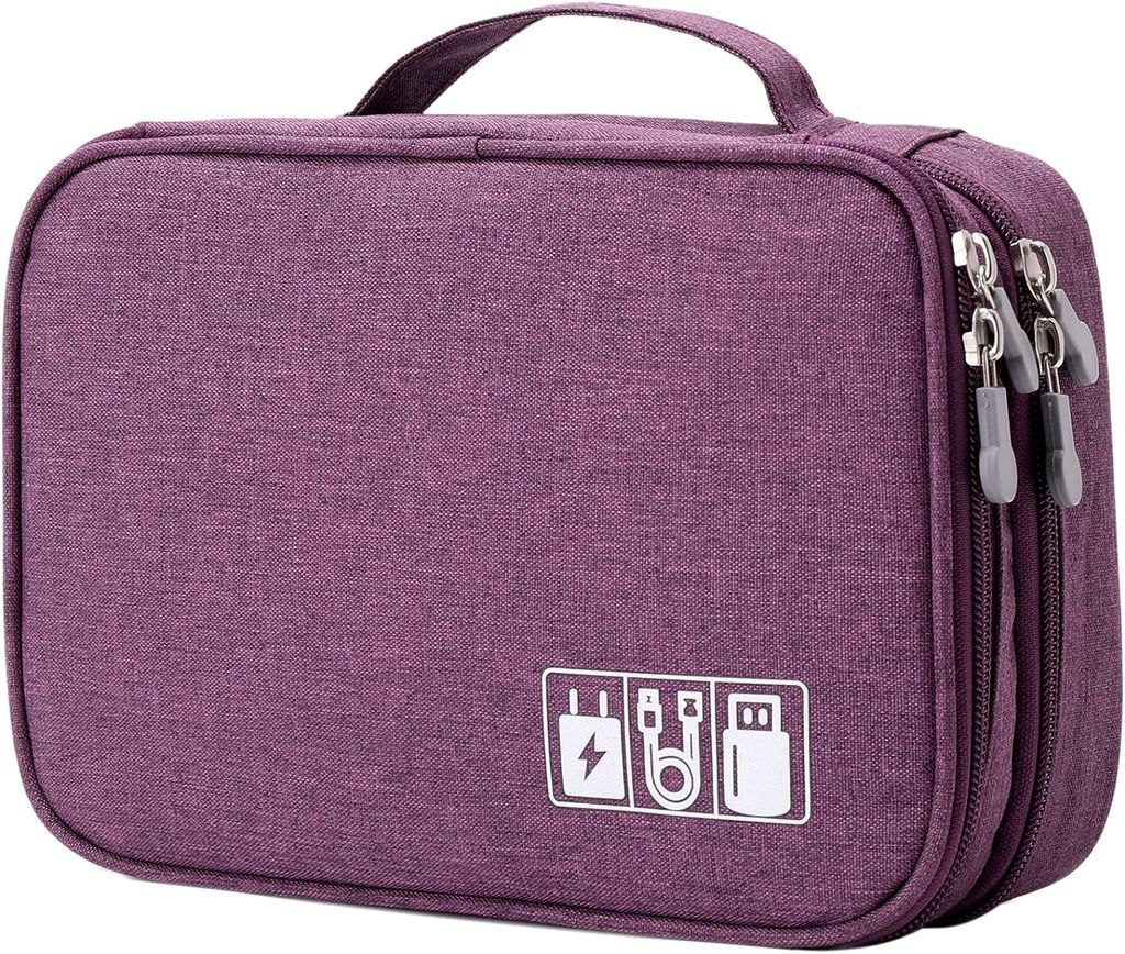 MIRLEWAIY Kabel-Organizer Tasche – Wasserdicht, 23x16x9 Cm, Mit Vielen Fächern Für Reisen