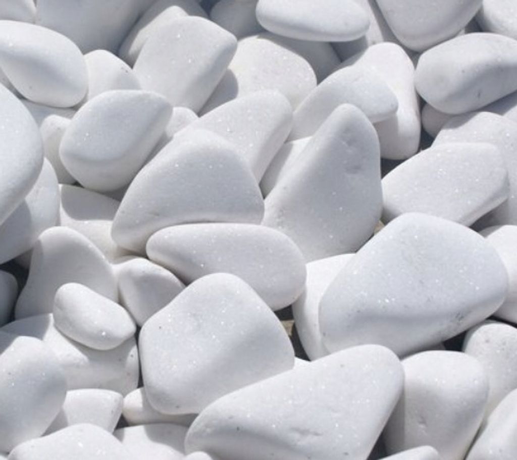 Thassos Weißer Kies 3–6 cm, 10 kg – Glänzender Naturstein Produktbild 