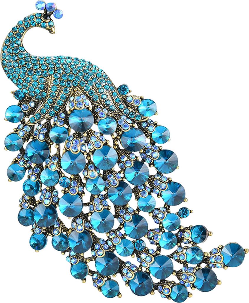 Brosche in Tierform, Strass, Vintage-Pin-Design, Galvanik, Kleidung, passender Schmuck, Accessoires, exquisite modische Pfauenbrosche für Hochzeit...
