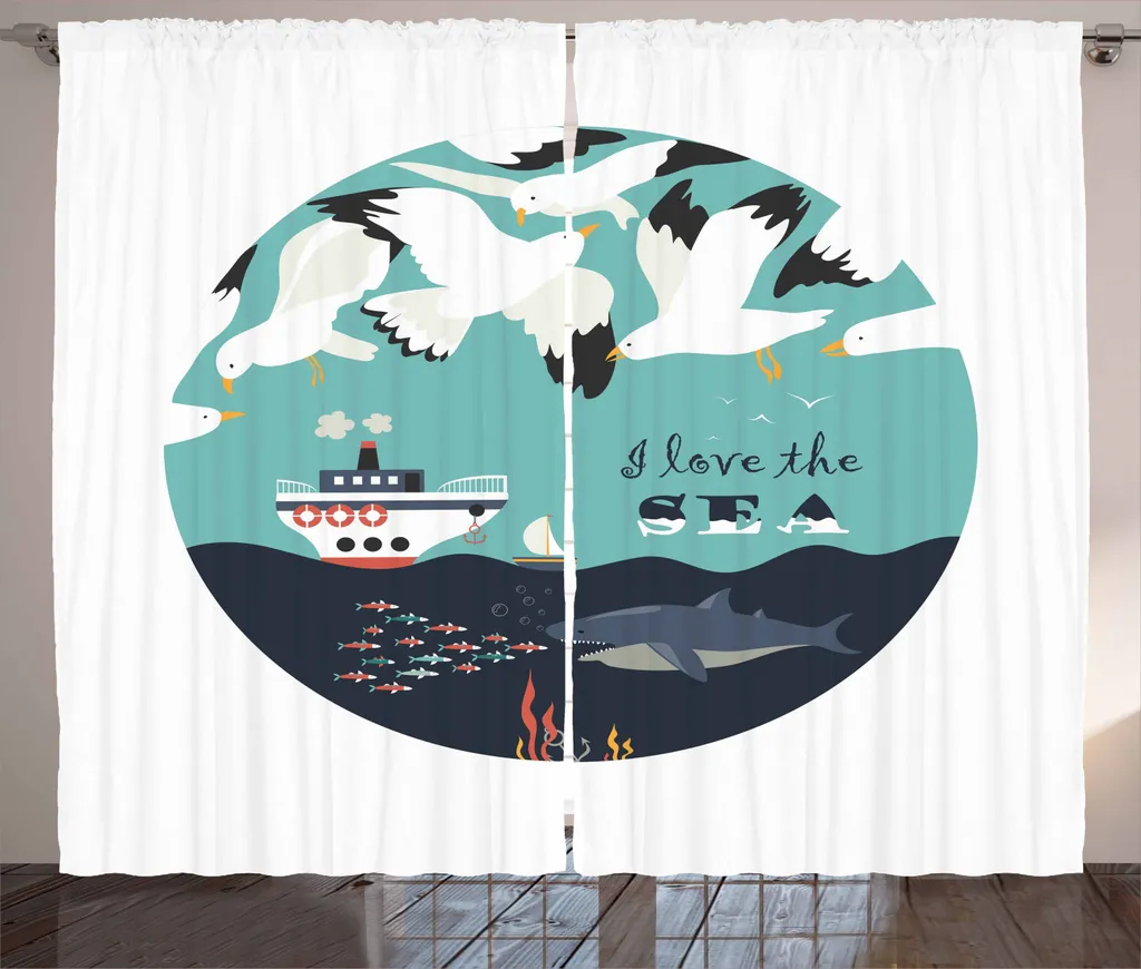 Tenda Multicolore Mare 280x245cm ABAKUHAUS - Tende con Passanti