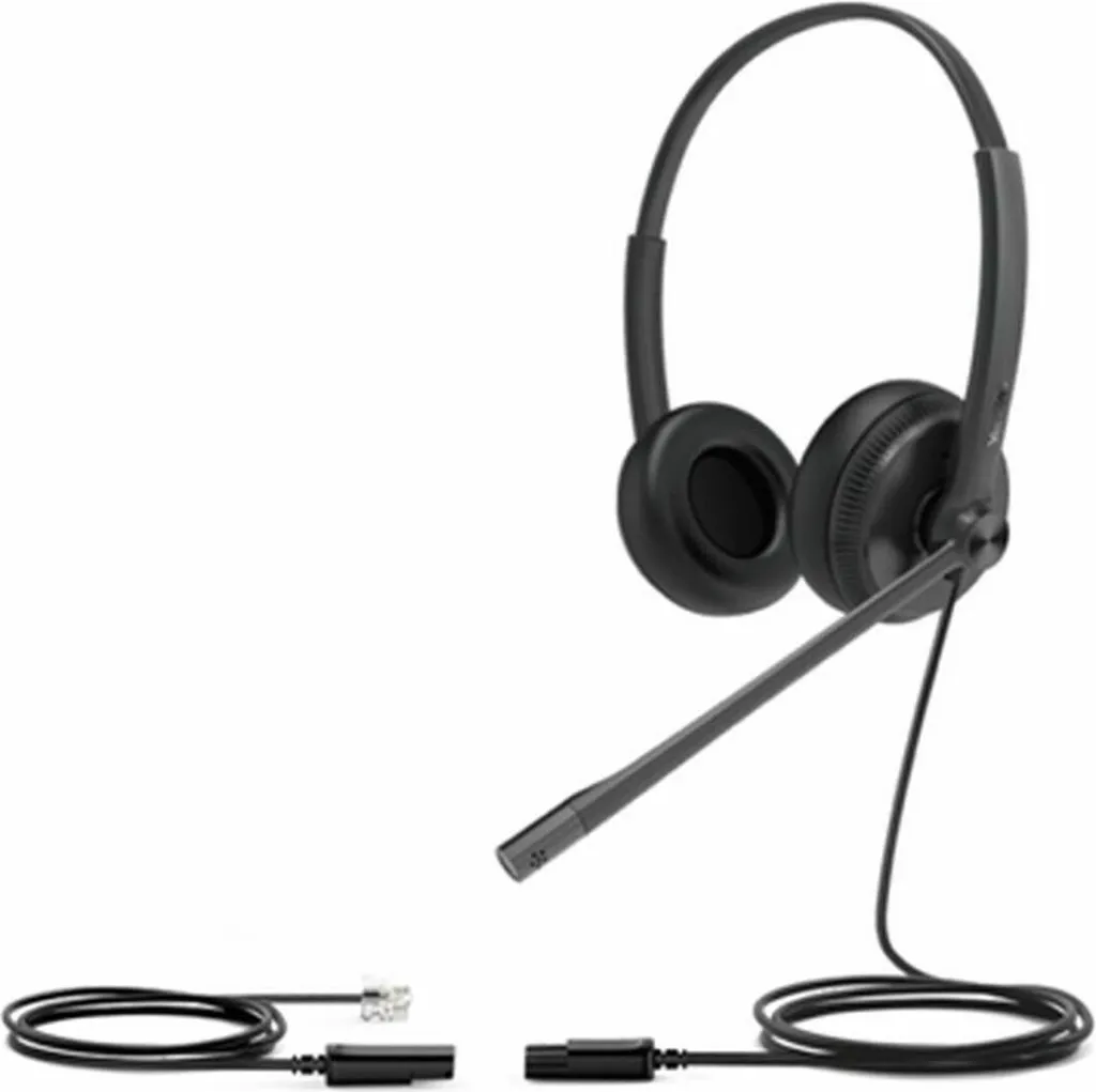 Yealink YHS34 Lite Dual Headset Nero - Cuffia Cablata per Ufficio HD