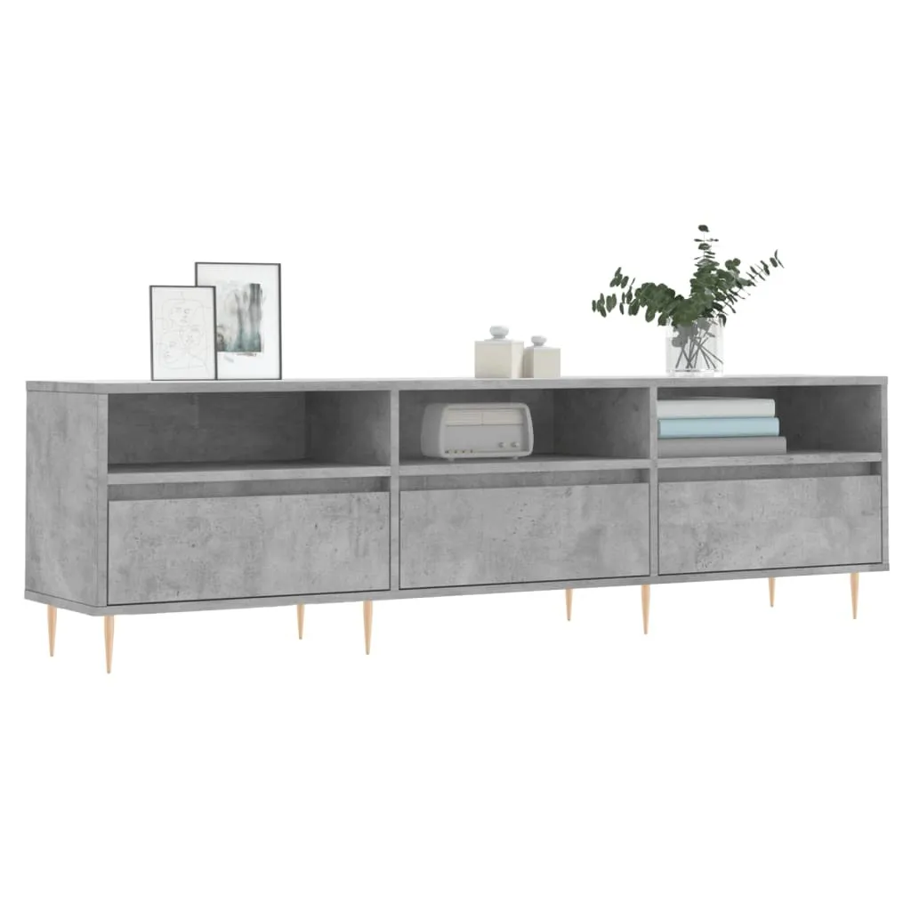 Supporto TV 150cm Grigio Cemento | Mobile Multimediale Low Profile - 3