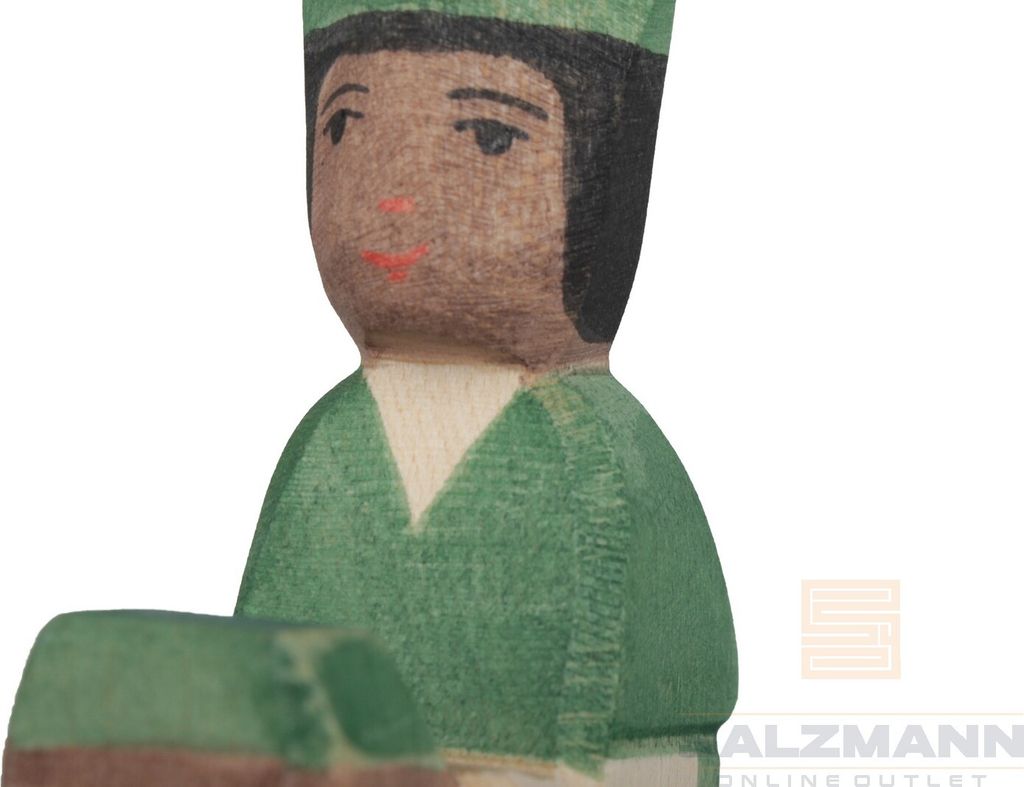 Ostheimer König Figur Grün handgemalt auch für Produktbild 5
