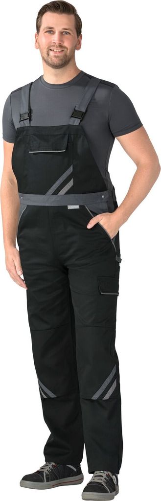 Planam Highline Latzhose schwarz/schiefer/zink Gr. 28, 2712028
