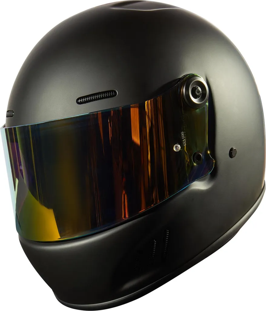 Casque intégral noir mat Peroz Tayi M avec visière anti-rayures et aéré