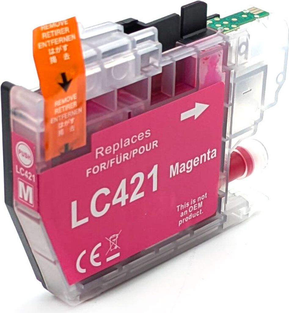 Druckerpatrone kompatibel zu Brother LC-421M Magenta – ersetzt LC421M – für DCP-J1050DW, J1140DW, J1800DW, MFC-J1010DW