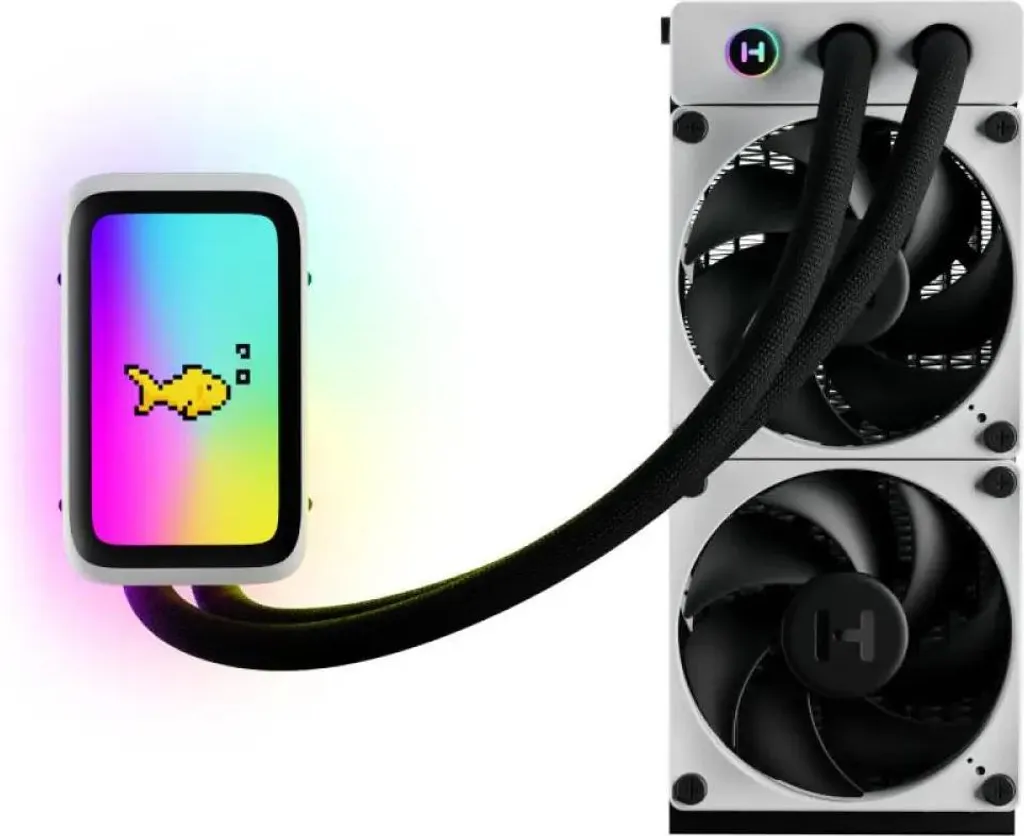 Refroidisseur Liquide Hyte THICC Q60 Écran HD 240mm pour PC Gaming Blanc