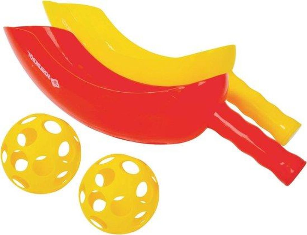 Ball-Spiel-Set: 2 Schläger, 2 Bälle - Geschicklichkeits-Spiel mit abnehmbarem Netz 970131