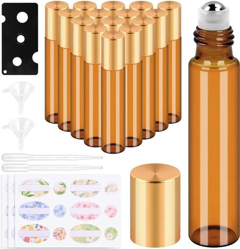 Bouteille 10ml en verre pour massage aux huiles essentielles et soins