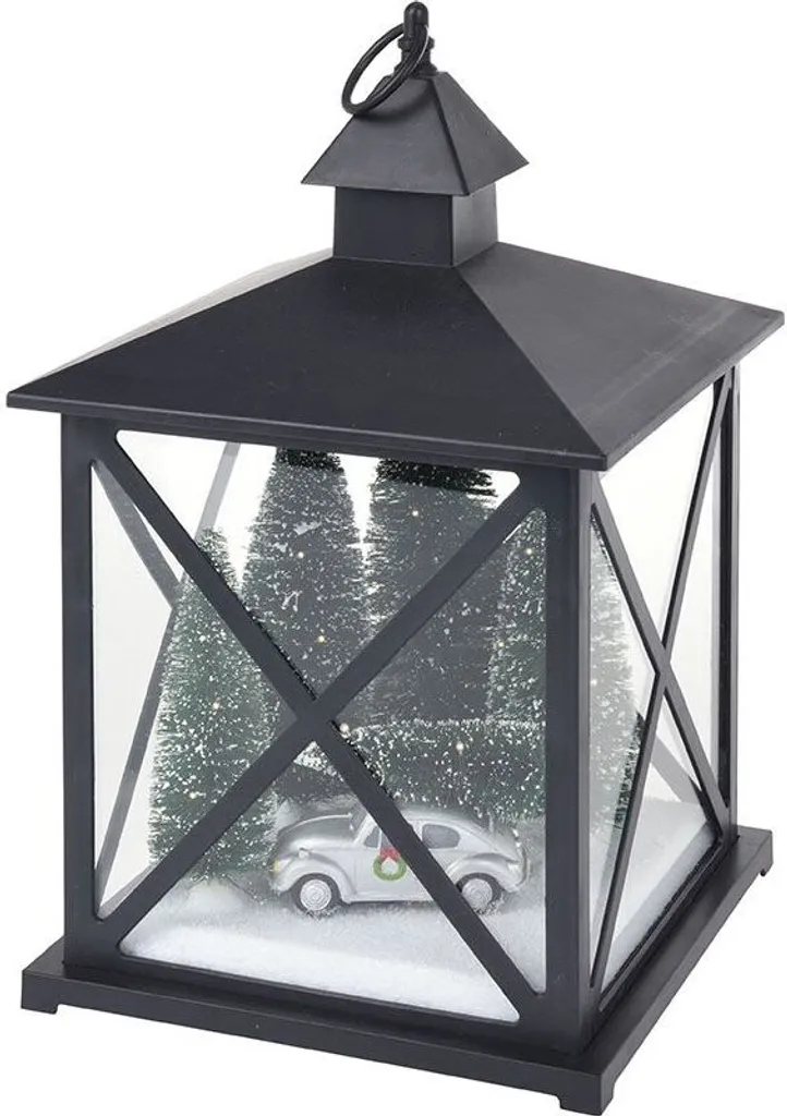 Lanterne de Noël à piles avec minuterie intelligente et design vintage chic