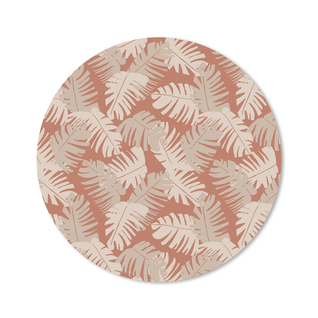 MuchoWow Mauspad Mousepad Sommer - Blätter - Tropisch 30x30 cm - Mousepads - Maus Mat - Pad - Mausunterlage - Tischunterlage - Schreibtischmatten