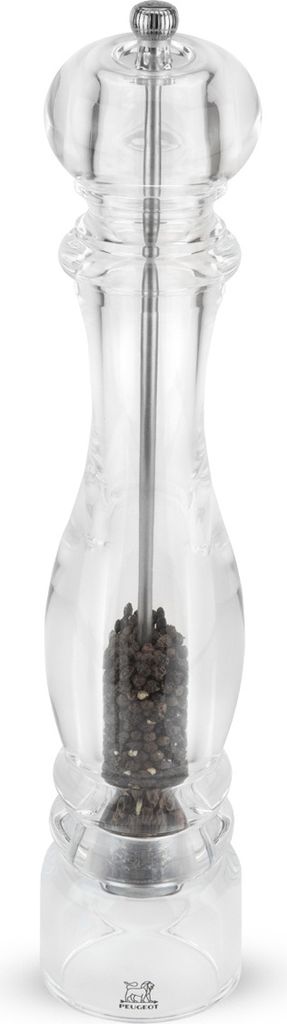PEUGEOT Pfeffermühle NANCY 38cm Acryl Transparent Stahlmahlwerk Gewürzmühle
