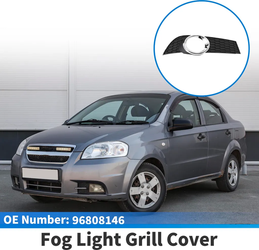 Cache Antibrouillard pour Chevrolet Aveo 2009-2011 Côté Droit en ABS Noir