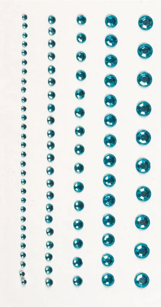 Strass turquoise autocollants sans colle pour déco propre et facile
