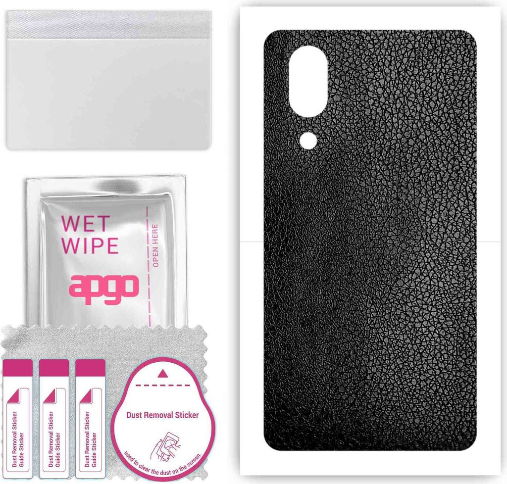 apgo Rückseite Schutzfolie, Skin, kompatibel mit Sharp Aquos C10, Hinten Displayschutzfolie aus Vinylfolie, kratzfest, einfache Montage - Schwarze...