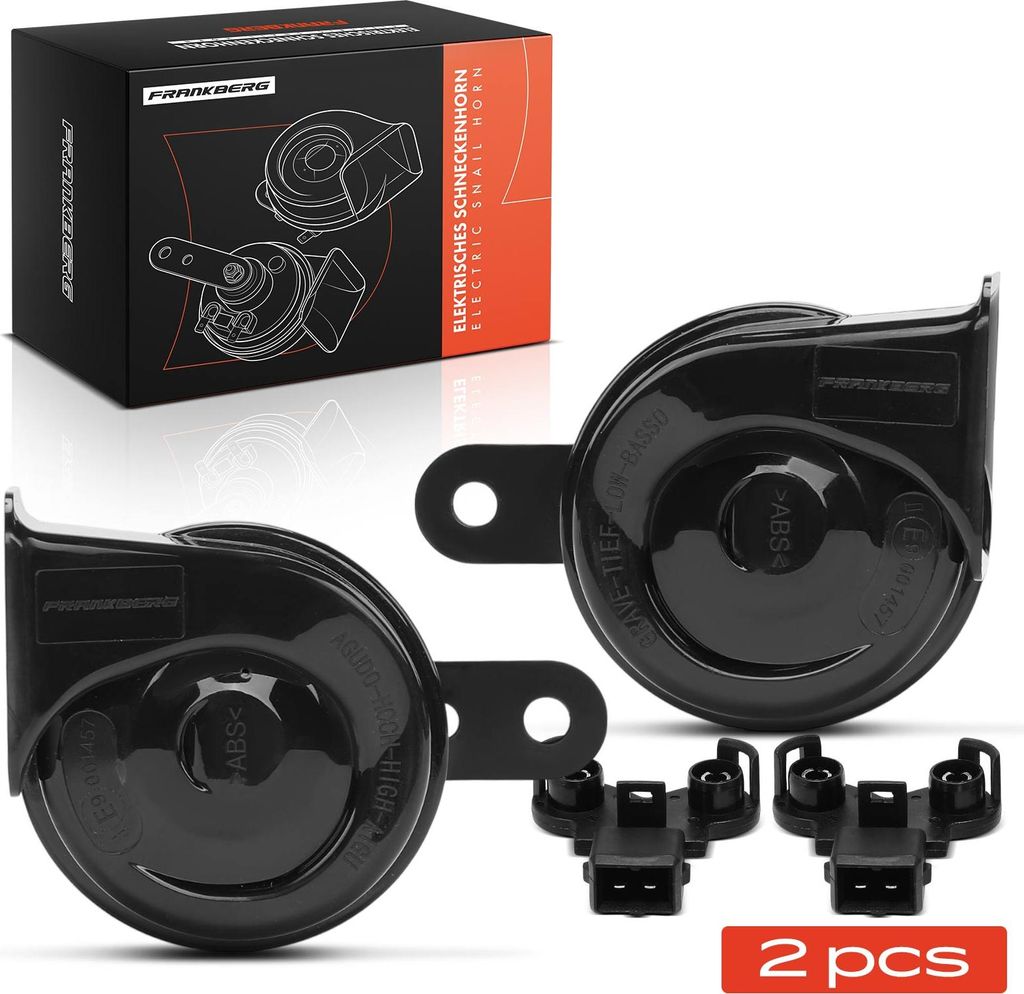 Frankberg 2x Scheibenhorn Horn Hupe für Fiat Peugeot Chevrolet Citroen