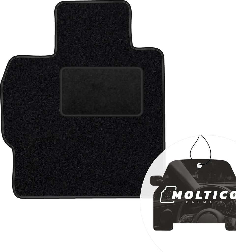 moto-MOLTICO Fahrer Fußmatte Auto Velours Fahrerseite Autoteppiche Schwarz Fahrermatte 1-teilig passend für Mazda CX-7 2007-2012