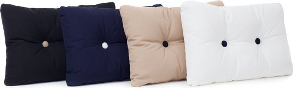 ARC Navy türkis Kissen mit weißen Knöpfen 55 x 35 cm