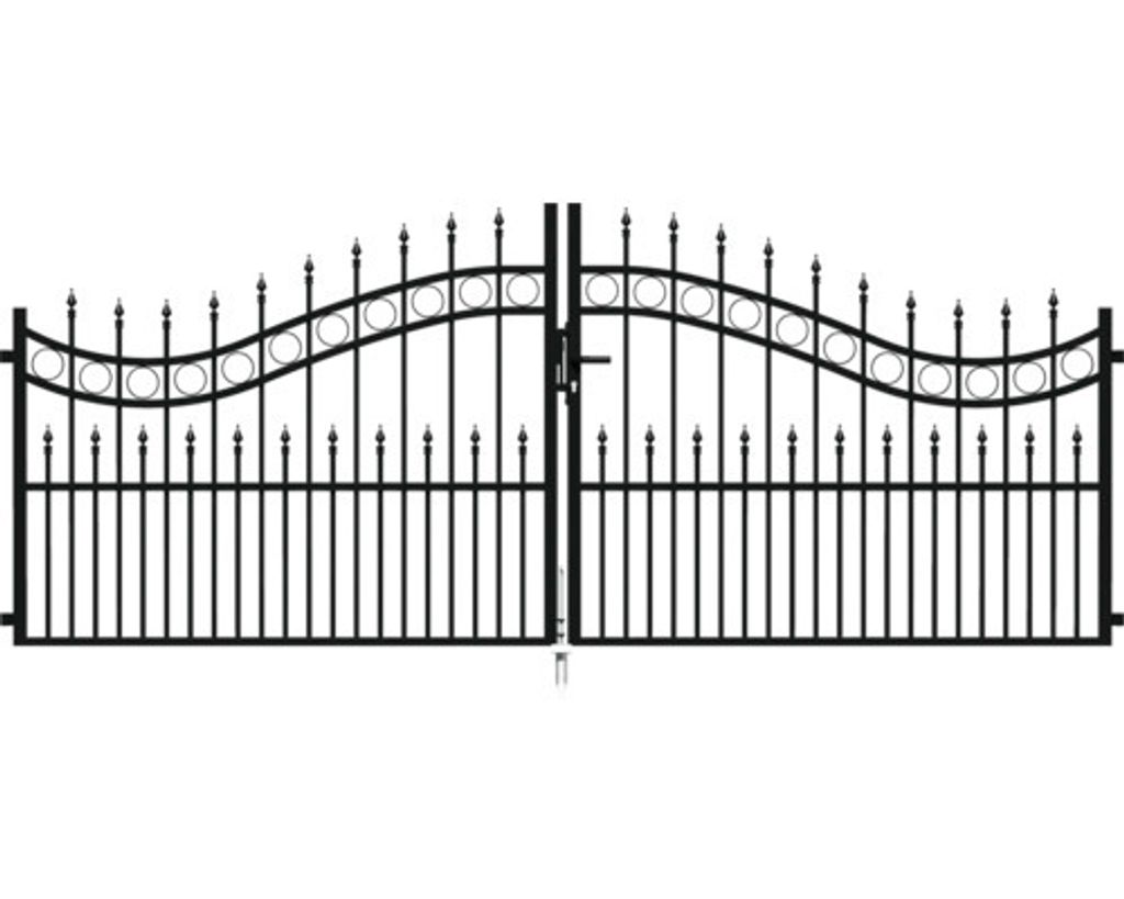 Alberts 510145 Cancello doppio Bordeaux con accessori, nero Immagine del prodotto 