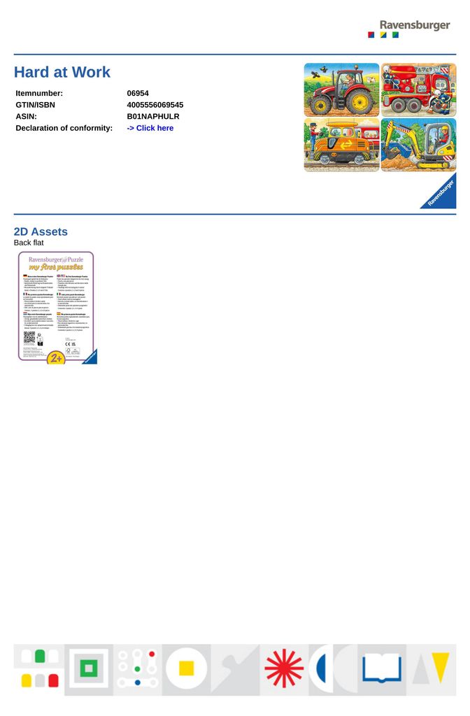 Al lavoro Ravensburger 06954 Immagine del prodotto 