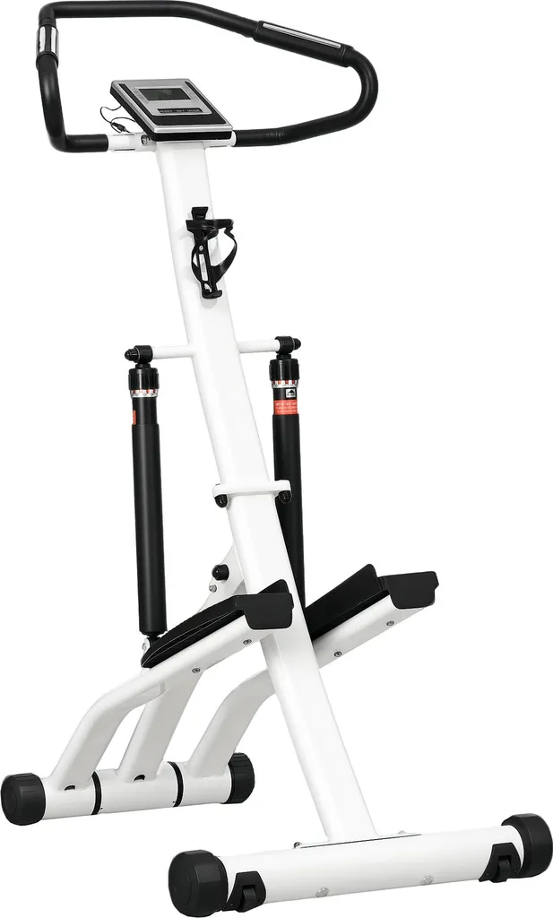 Machine escalier de fitness compacte avec écran LCD et guidon de maintien