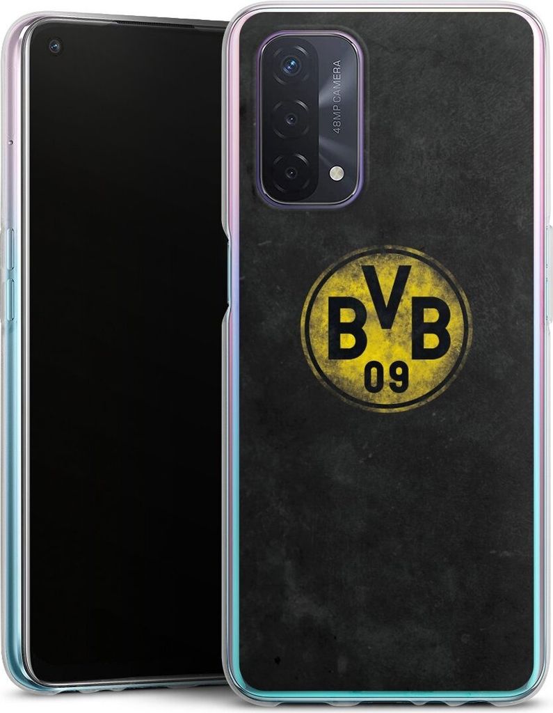 DeinDesign Handyhülle für Oppo A74 5G Silikon Hülle Case Smartphone Schutzhülle BVB Borussia Dortmund Fanartikel
