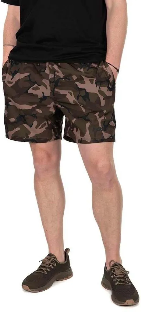 Short de pêche pour l'été Fox LW noir/camo S idéal pour l'eau