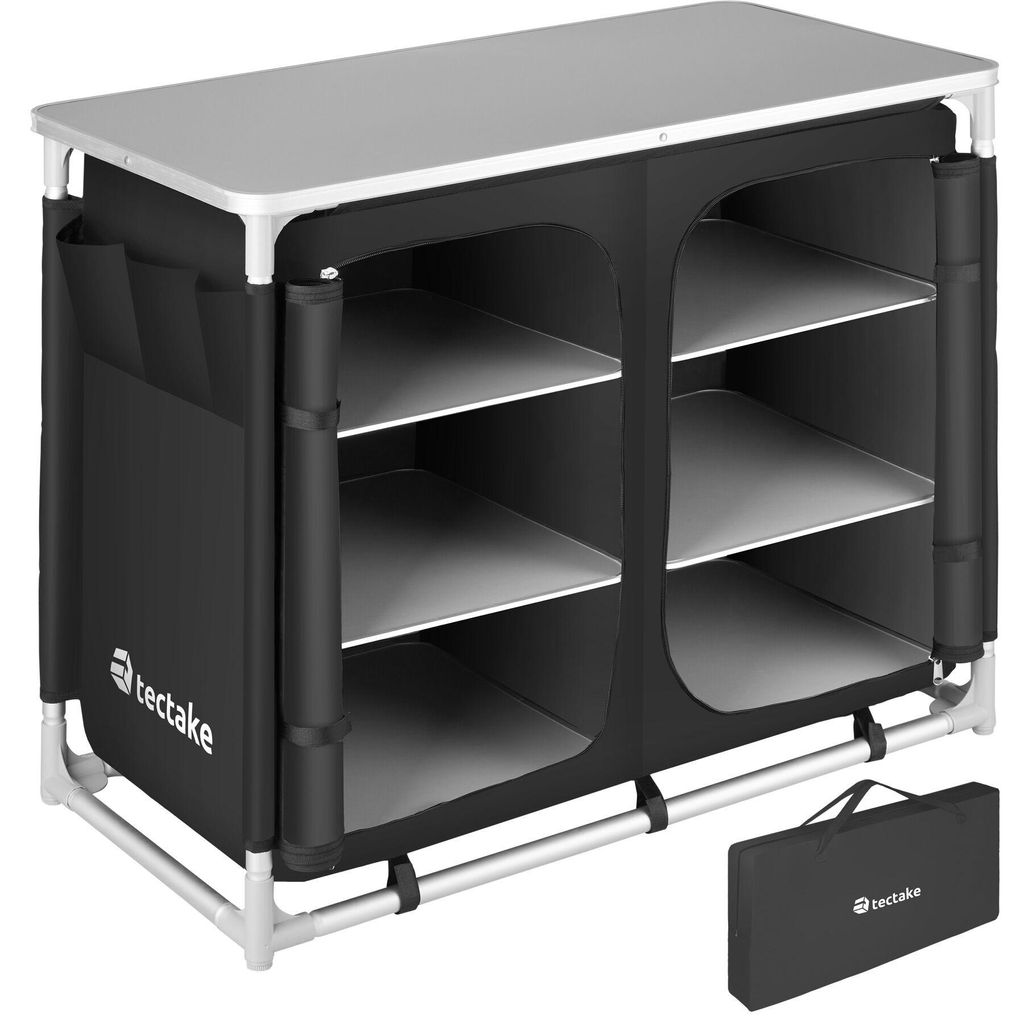 tectake® Campingschrank Deluxe mit Aluminiumgestell und 6 Produktbild 