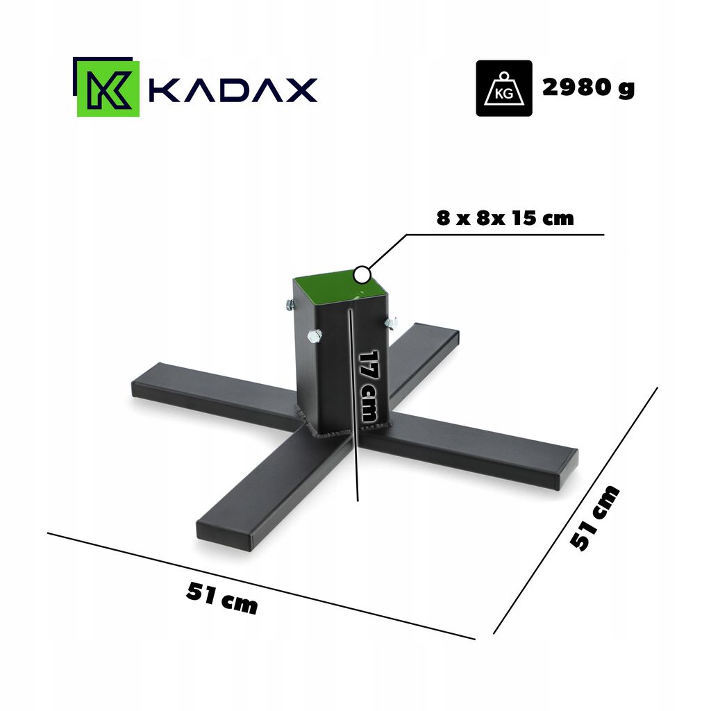 Support De Sapin De Noël - Base 54x54x16 Cm - Pour Arbre Artificiel Jusqu'à 2,1 M - Diamètres Tronc 19/22/32 Mm - 11