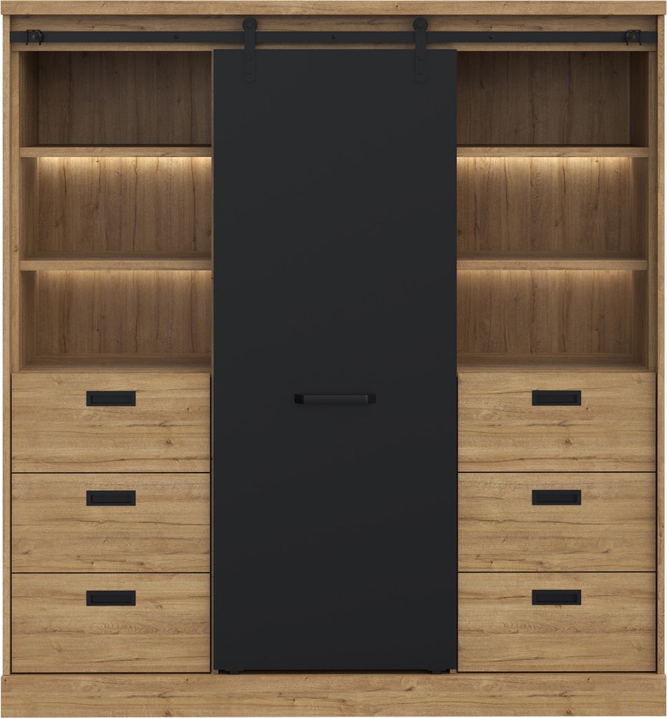 Kaszimiro KZMR631B-M328 Highboard im Loft-Stil