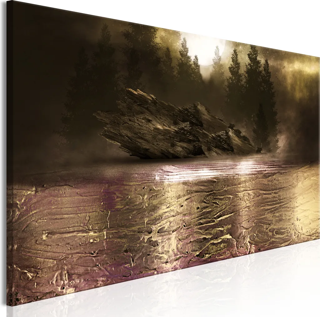Quadro Astratto Contemplazione 120x40 cm - Tela Italiana per Soggiorno