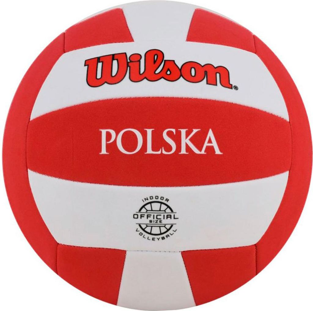 Wilson Super Soft Play Volleyball VB Polen, offizielle Größe weiß und rot, Größe 5 WTH90118XBPO