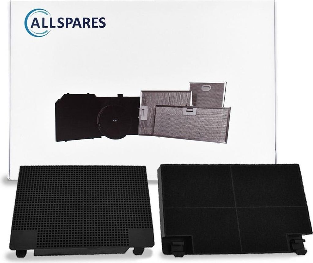 AllSpares Aktivkohlefilter (x2) für Dunstabzugshauben geeignet für