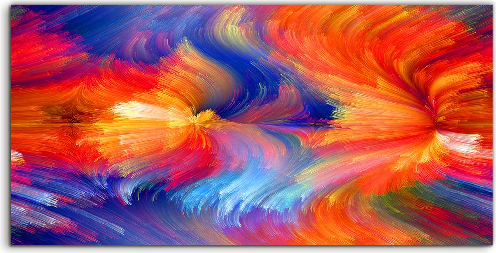 Coloray Spritzschutz aus Glas 120x60 Wandkunst Küchenrückwand Foto Abstraktion Kunst bunte Energie