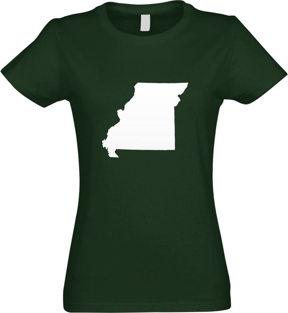 Kiwistar - T-Shirt tailliert - Damen - flaschengrün - USA - Bundesstaat - Missouri - mit Motiv Bedruckt - Funshirt Design - Sport - Freizeit - Dam...