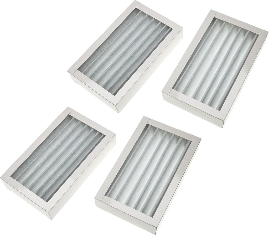 vhbw 4x Filter G4 kompatibel mit Paul Climos 100 DC, 150 DC Lüftungsgerät - Filterset, 25 x 15 x 4,5 cm Weiß