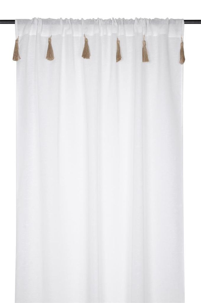 Záclona IBIZA s ozdobnými střapci, 140 x 260 cm Obrázek produktu 