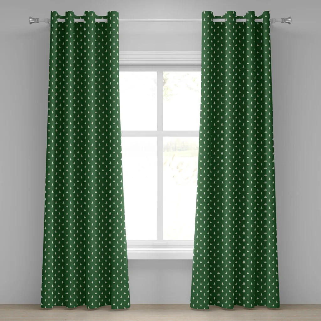 Paire de rideaux décoratifs de Noël 280x245 cm thème Cloches de fête