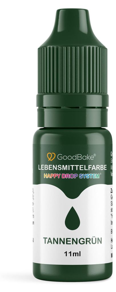 GoodBake Lebensmittelfarbe Tannengrün 11ml – flüssig, backfest, zum Färben von Teig & Creme