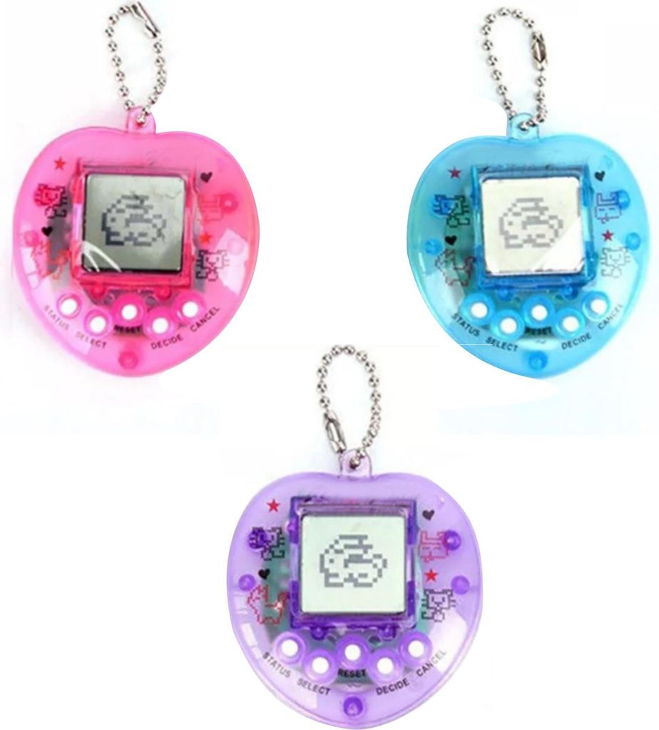 Pet Digital Toy Mini Heart Shape Handheld Game Machine Electronic Digital Virtual Pets