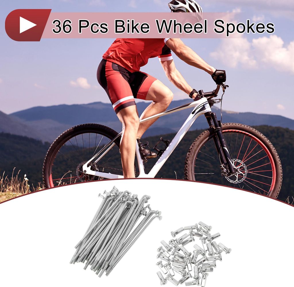 36 Satz 12G Fahrradspeichen 76mm Fahrradspeichen 45 Stahl Produktbild 