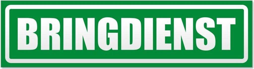 Kiwistar - Autoaufkleber - Grün - 30 x 8 cm - Bringdienst invertiert - Hinweis Aufkleber Sticker für Auto, Kfz, Fahrrad, PKW, LKW