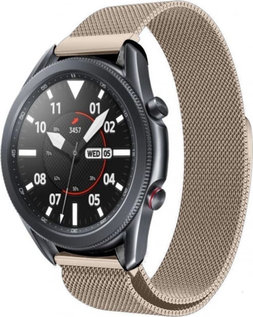 Strap-it Milanese Armband - Kompatibel mit Samsung Galaxy Watch 3 Armband 45mm Edelstahl Armband mit Magnetverschluss - Ersatzarmband - Hochwertige...