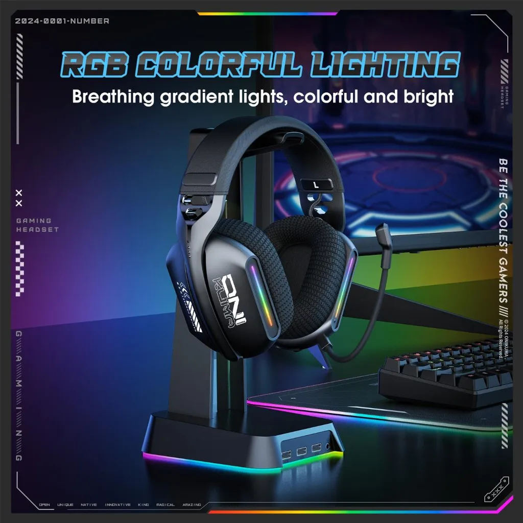 Casque gaming Bluetooth 5.3 GT808 autonomie 60h et réduction ANC - 3