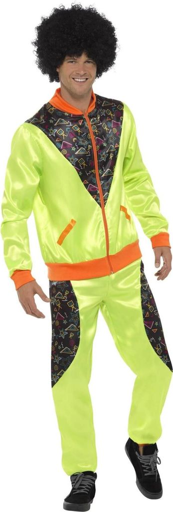 Smiffys - "1980s" Kostüm-Anzug für Herren SM2225 (L) (Neon-Grün)