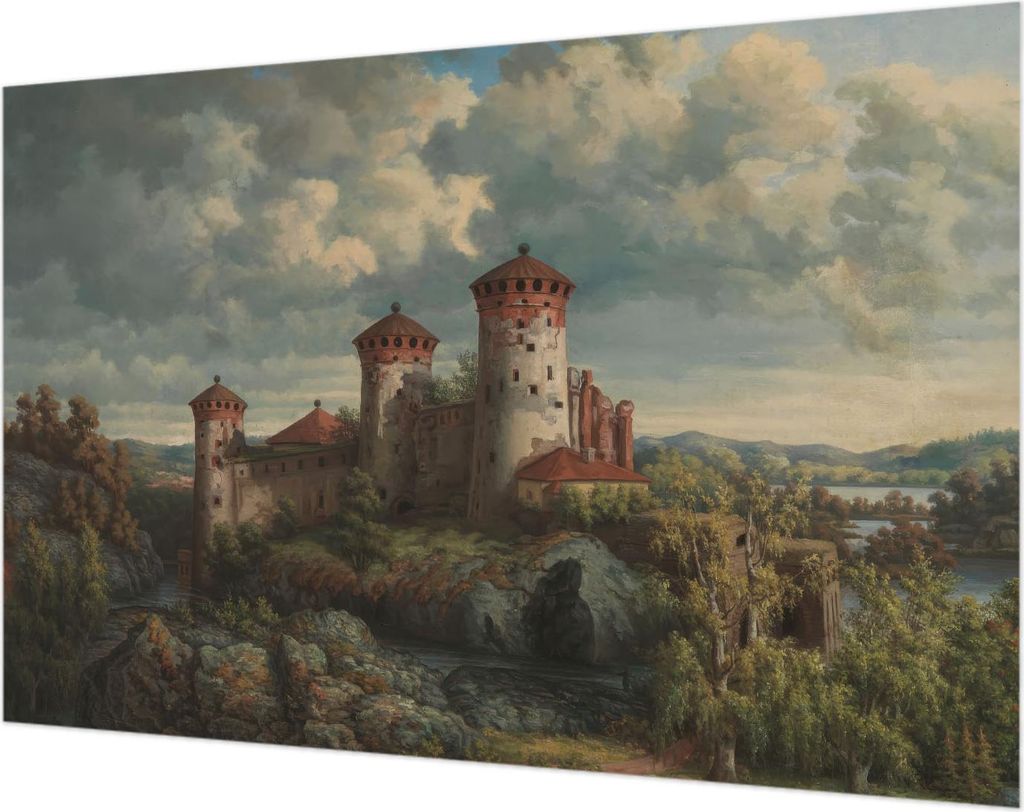 Wandtapete - Dekorative Tapete für Wohnzimmer- Tapetenfolie für Wanddekoration - 104x70 cm - Romantische Landschaft