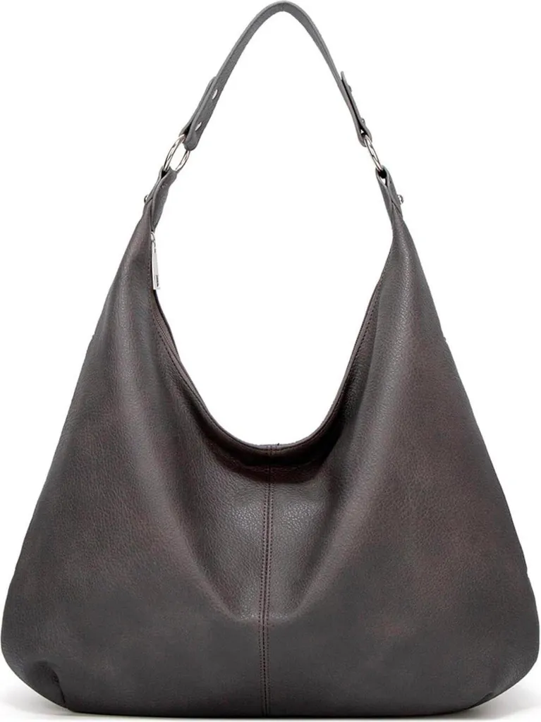 Grand Sac Épaule Femme pour le Travail Style Hobo Vintage en Cuir Souple