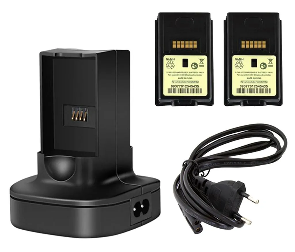 Station chargeur KX7 Xbox 360 pour remplacer les piles de manette