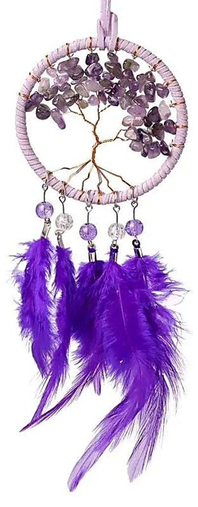 Traumfänger Lebensbaum Amethyst – 2er-Set – ±7x23cm